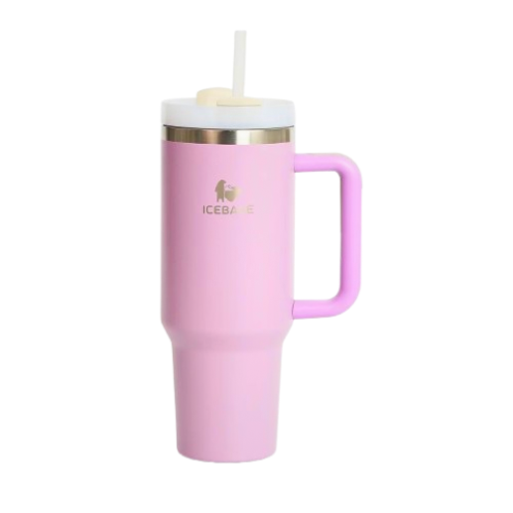 แก้วเก็บความเย็น ICEBASE รุ่น VL-519PK (POWERFUL) ขนาด 1200 ML สีชมพู_0